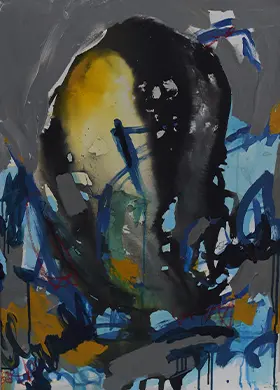Abstract artwork: Blue Lady/Veiled in Light